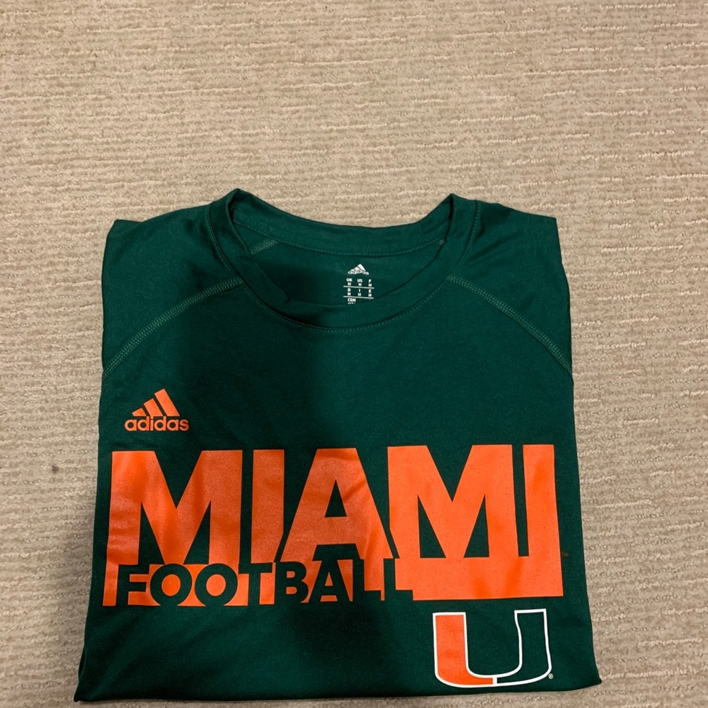Adidas Miami Hurricanes Football T-shirt